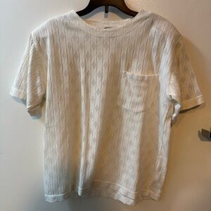 Geometric Cut Out Short Sleeve Shirt